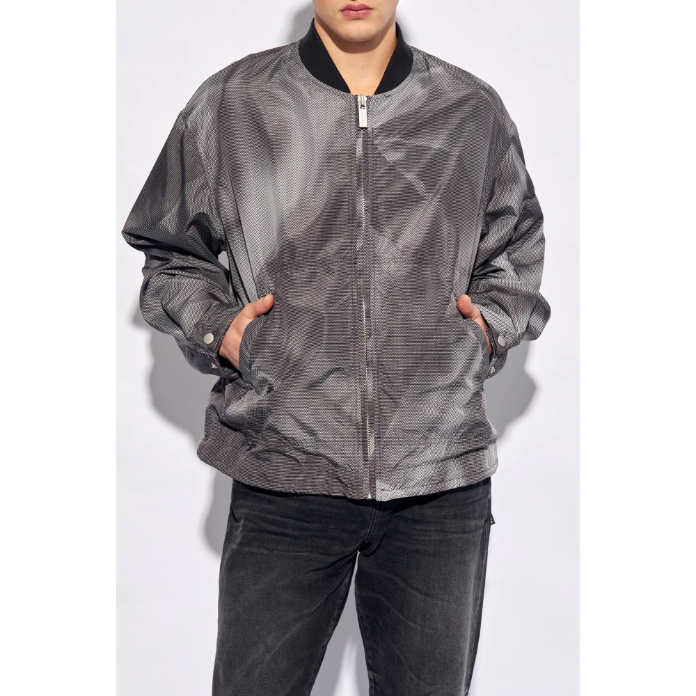 44 Label Group Licht jack met logo Gray Heren