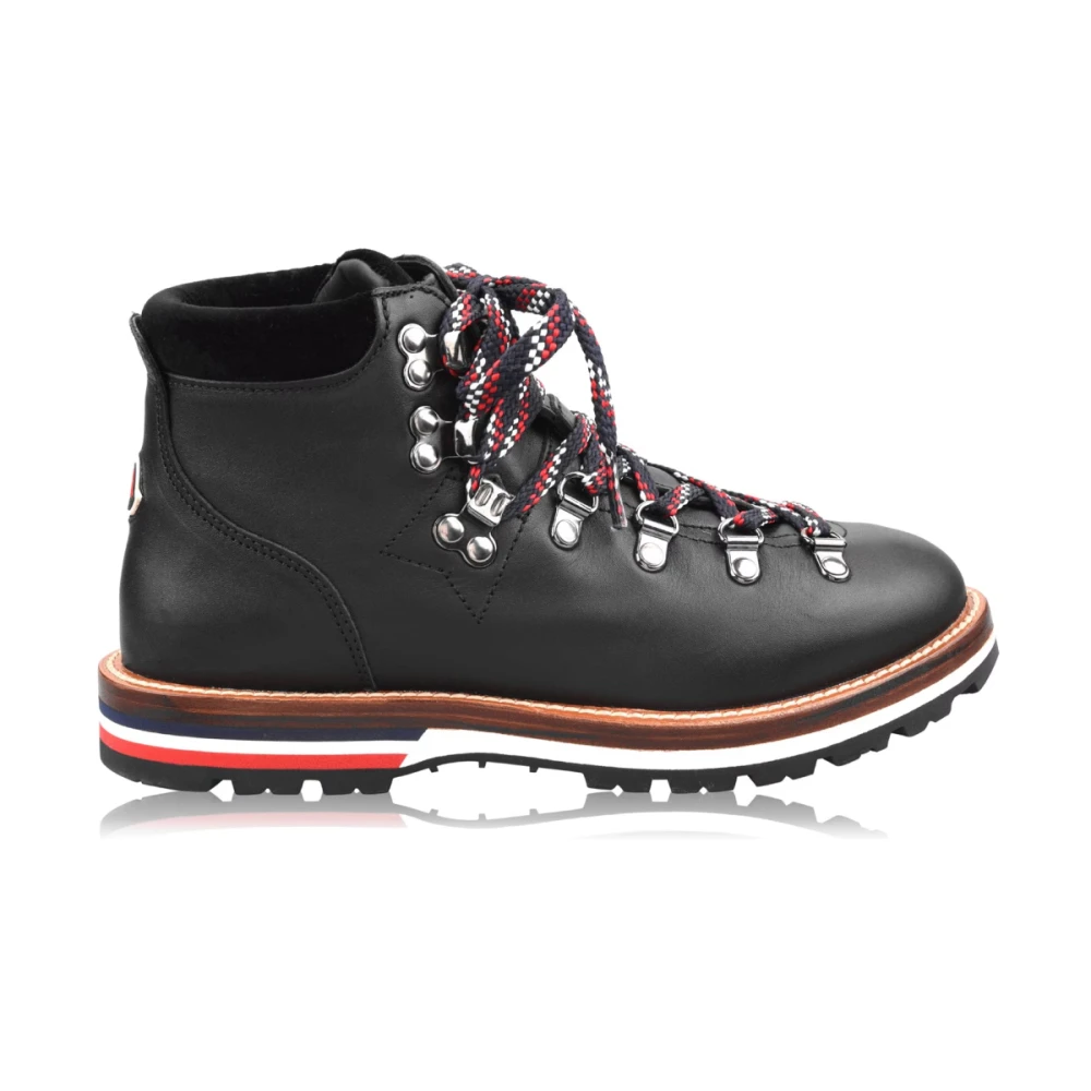 Moncler Women's Black Blanche Logo Hiker Boots