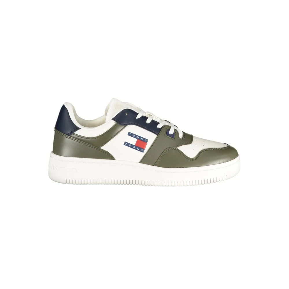 Tommy Hilfiger Men's Green Sneakers,, Polyester Sneaker Size 6 Uk