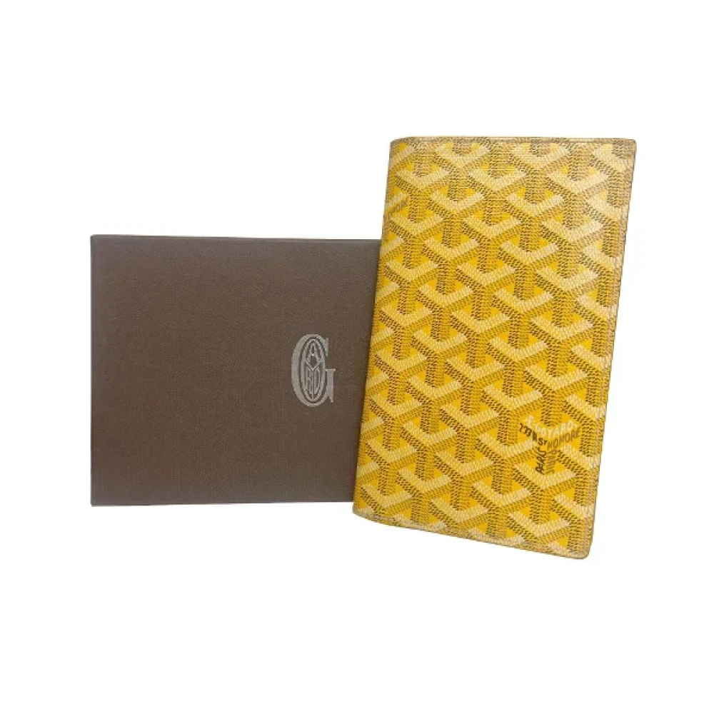 Goyard Vintage Pre-owned Leather wallets Yellow Dames