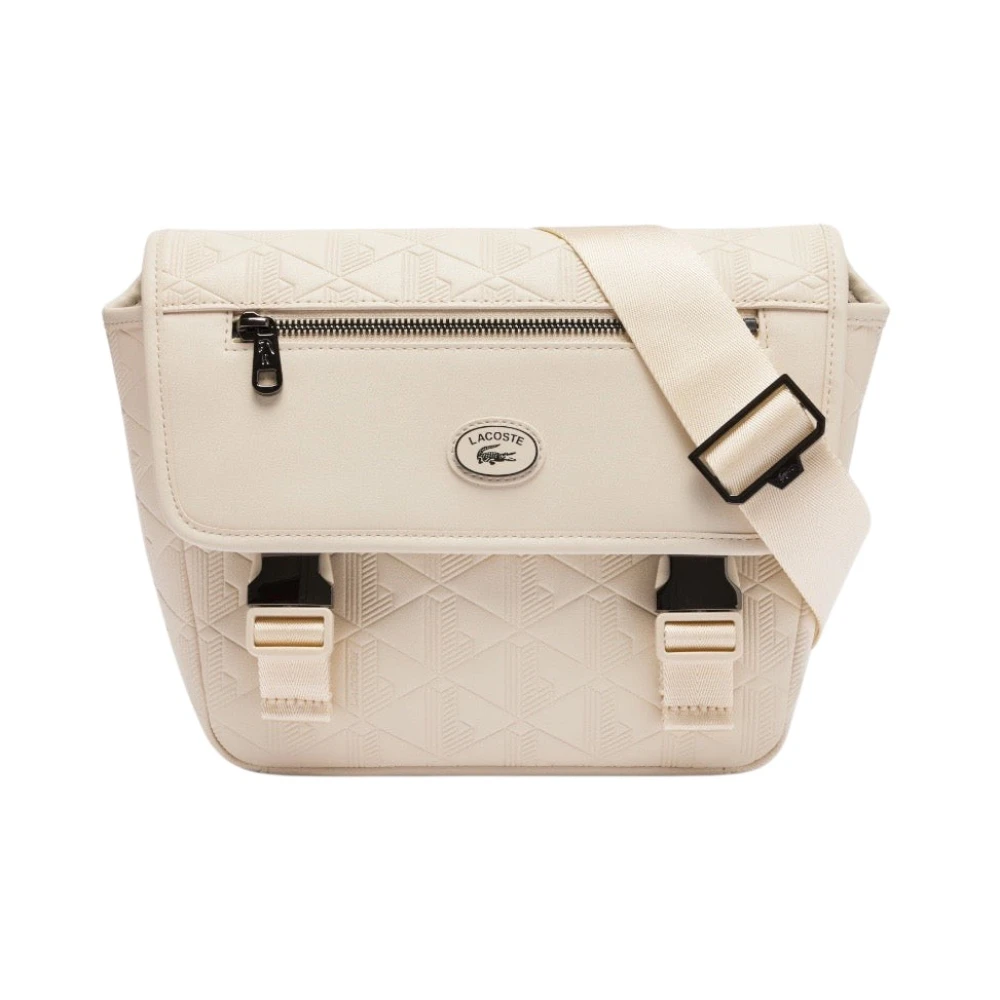 Lacoste Witte Nomogram Messenger Tas White Heren