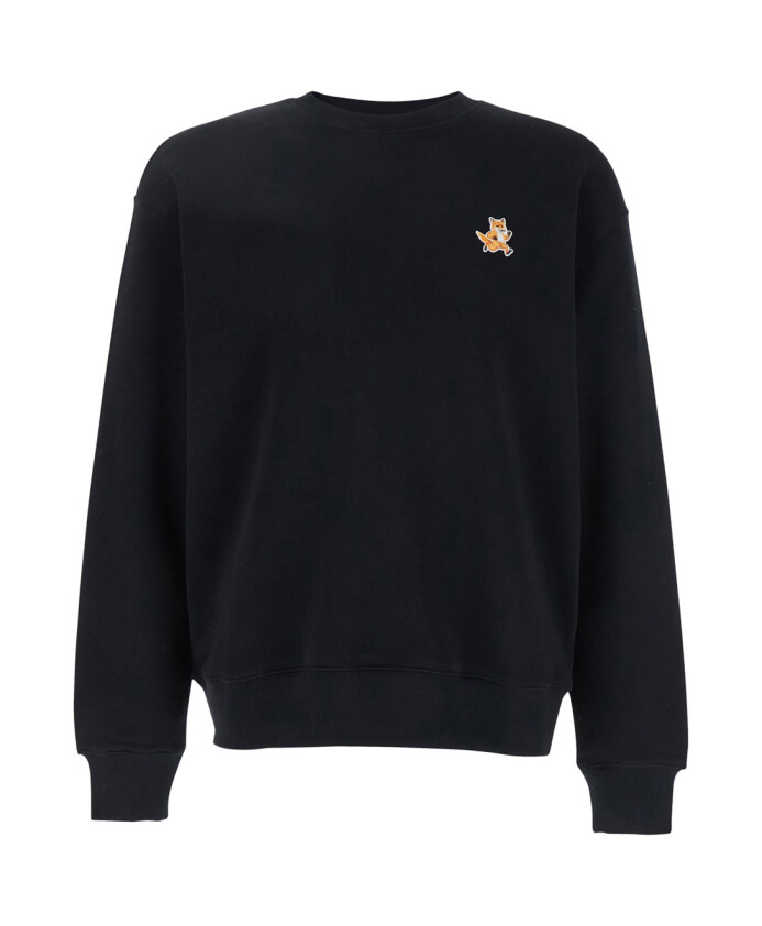 zwarte-speedy-fox-patch-sweatshirt