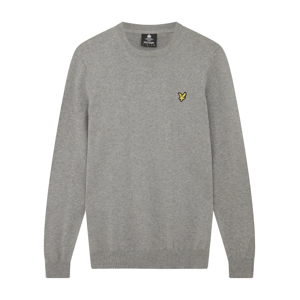 Lyle & Scott Men's Gray Merino Crew Jumper - Round-Neck Knitwear - S - Knitwear