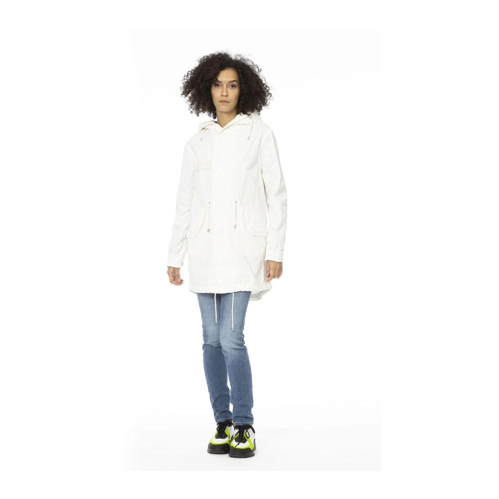 Mr&Mrs Italy Lange Parka Jas met Verstelbare Capuchon White Dames