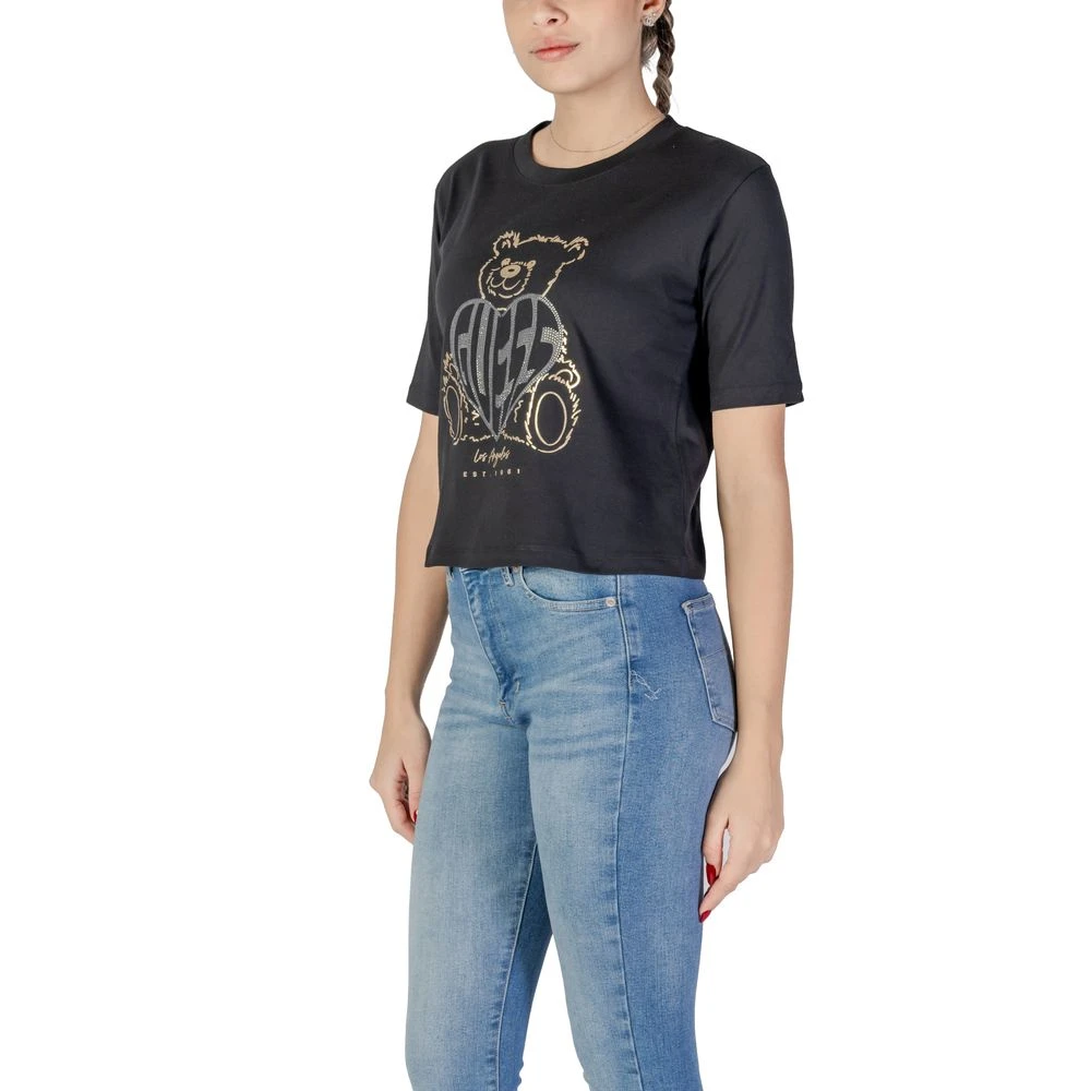 Guess Zwarte Katoenen Dames T-shirt Black Dames