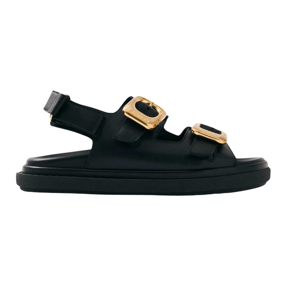 Alohas Daria Svart Läder Sandaler Black, Dam