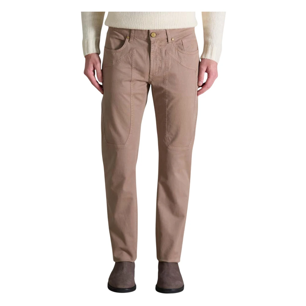 Jeckerson Men's Beige Slim-Fit Trousers, W30, John Slim-Fit Trousers