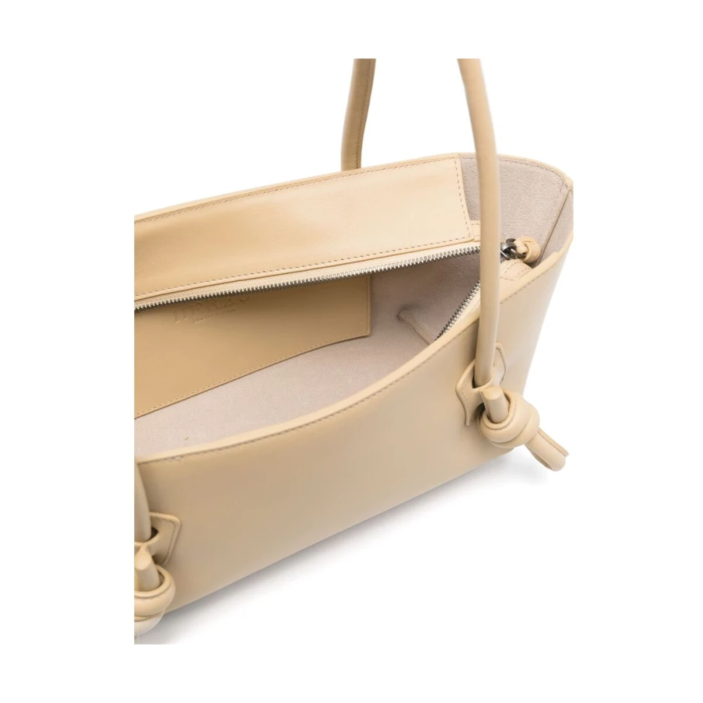 Hereu Beige Top Zip Handtas Beige Dames