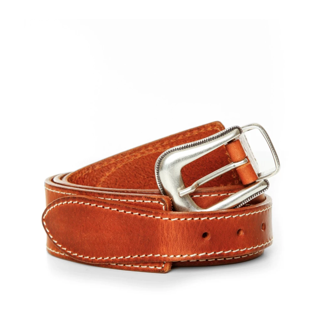 Nudie Jeans Western Ranch Leren Riem Brown Heren