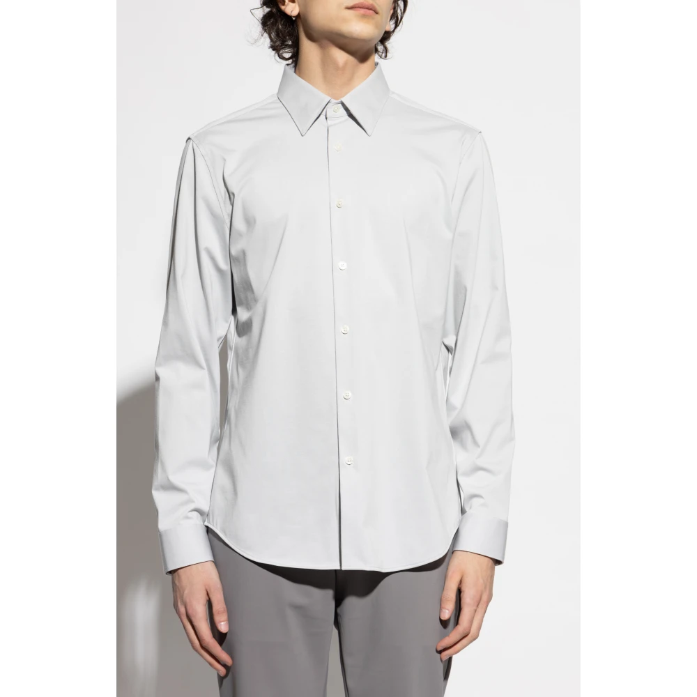 Theory Klassiek overhemd Gray Heren