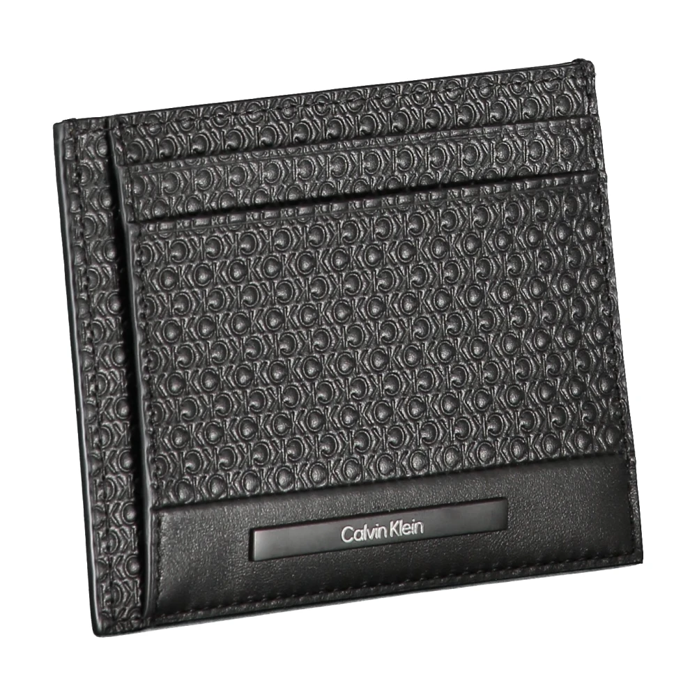 Calvin Klein Herenportemonnee Zwart Kaarthouder Contrastdetails Black Heren
