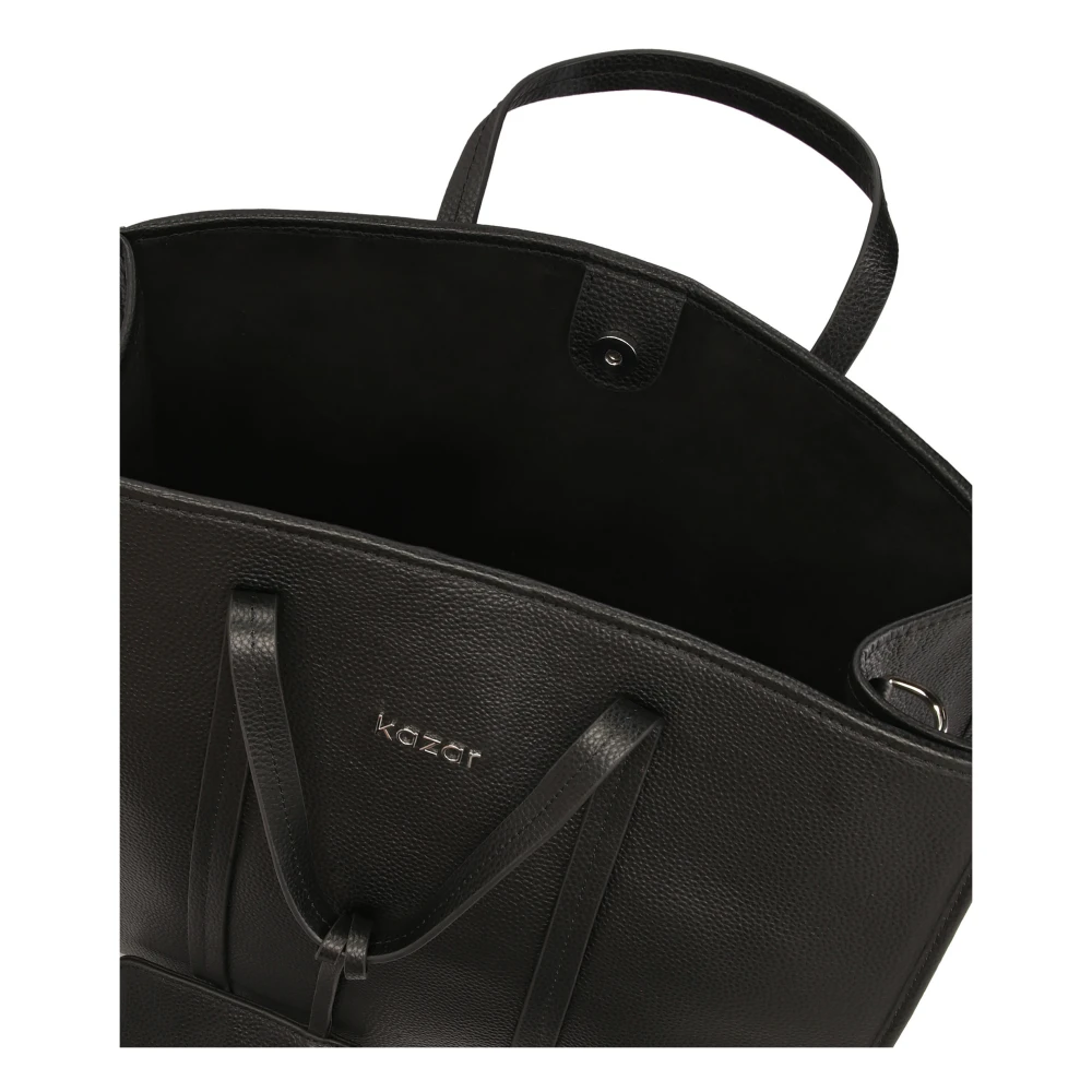 Kazar Grote XL erwtenleren handtas Black Dames