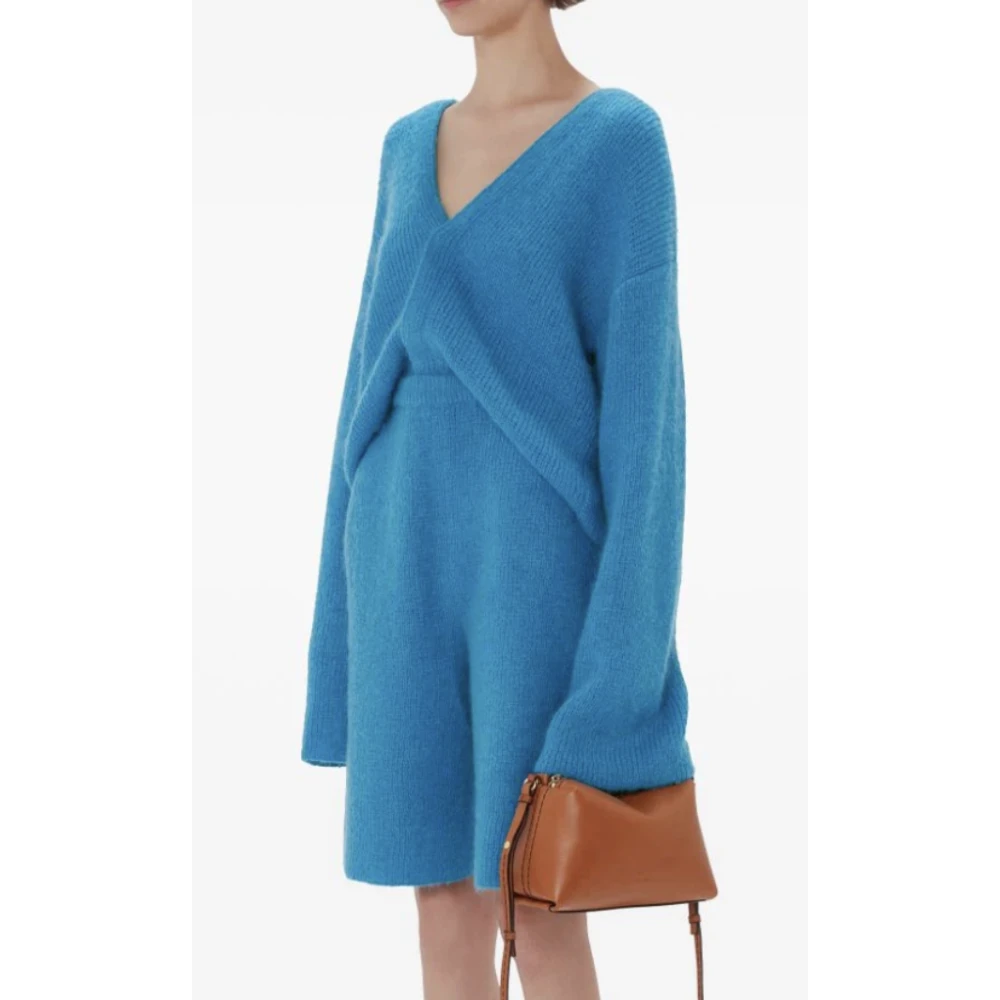 JW Anderson Aqua V-Neck Cardigan Blue Dames