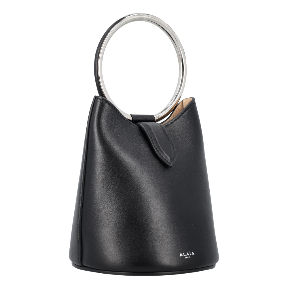 Alaïa Zwarte Ring Bucket Handtas Black Dames