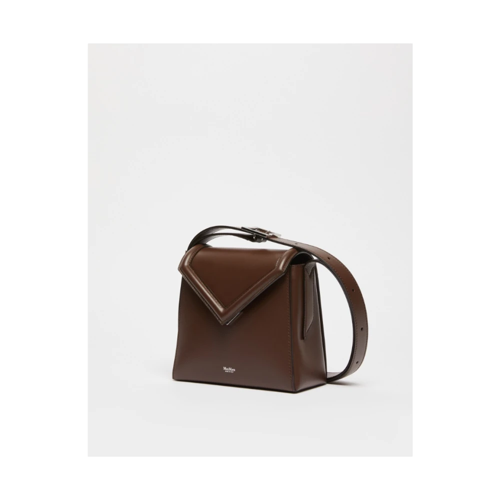 Max Mara Bruine leren schoudertas Brown Dames