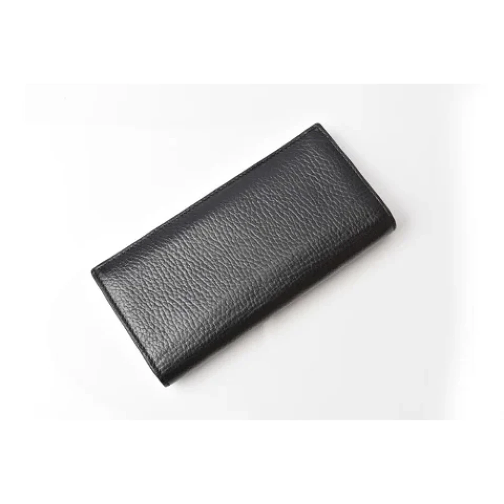 Gucci Vintage Pre-owned Leather wallets Black Heren