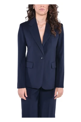 Ull Stretch Blazer med Skålad Revers