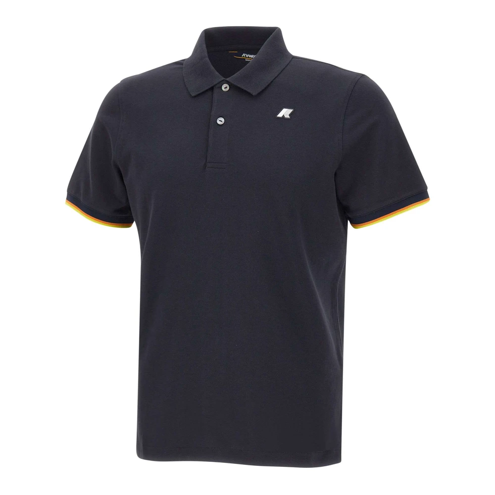 K-Way , Polo Shirts, Male, Blue, S, Vincent Pique Slim