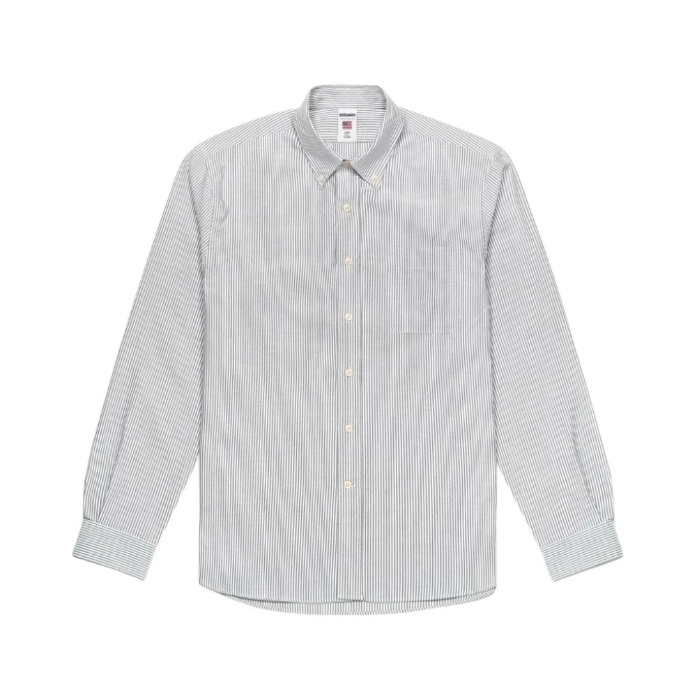 Sebago Gray Casual Shirts, Male, Xs, Striped Casual Shirt Doubling