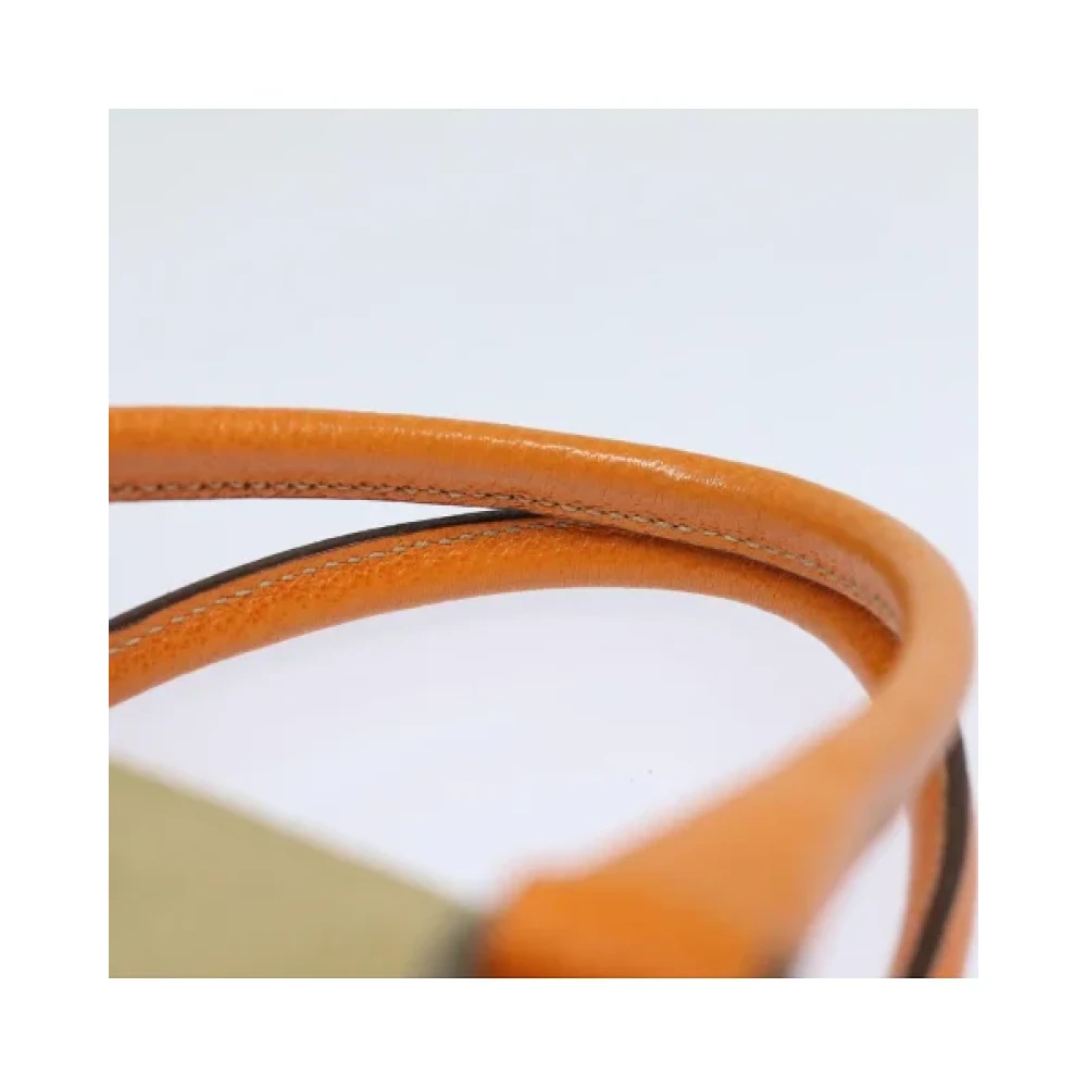 Prada Vintage Pre-owned Canvas prada-bags Orange Dames