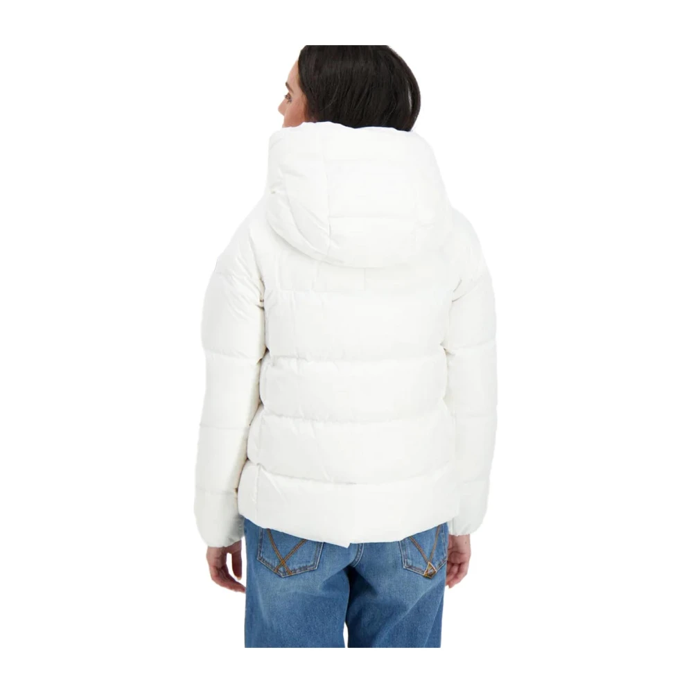 Peuterey Gewatteerde Hooded Parka Polyester Jas White Dames