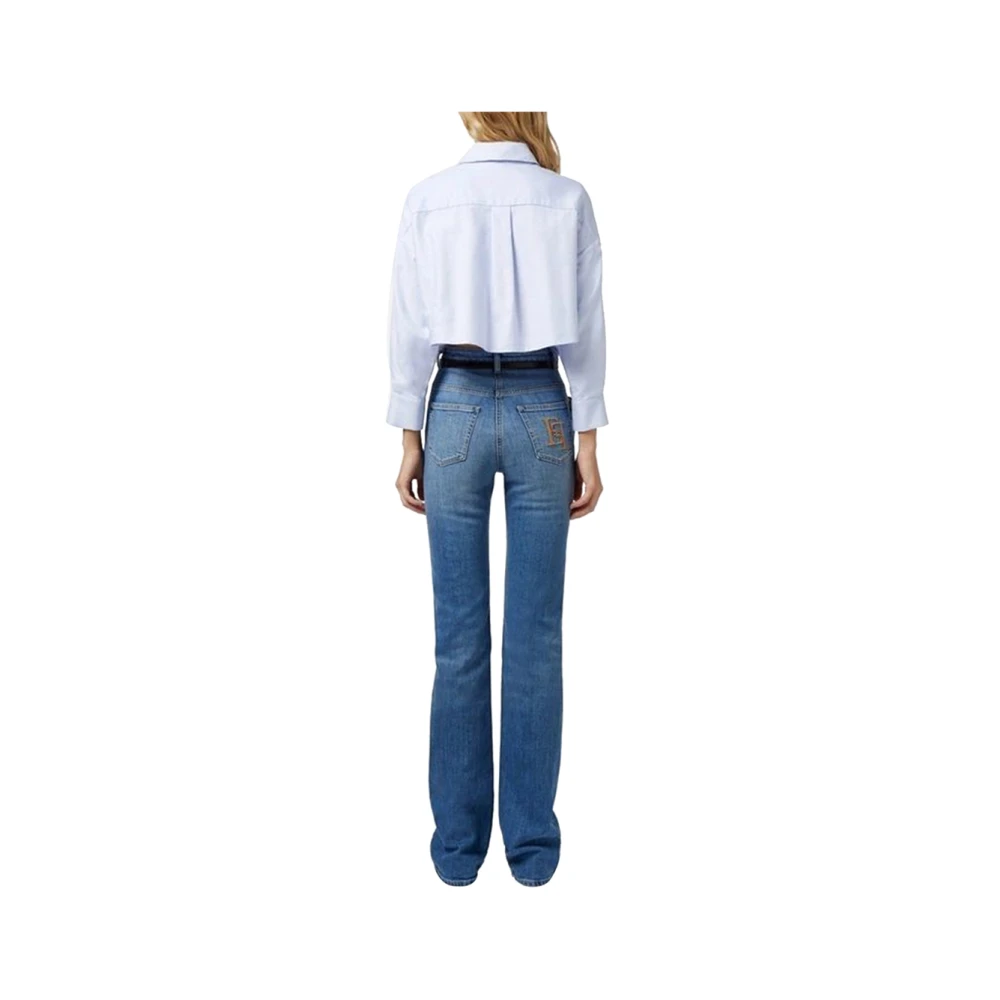 Elisabetta Franchi Blauwe Jeans Klassiek Comfortabel Chic Blue Dames