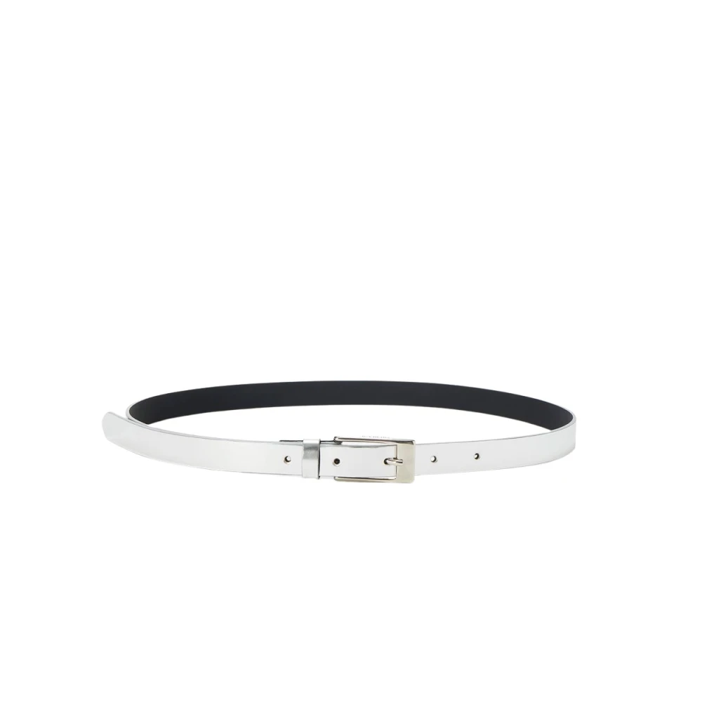 Iceberg Dunne spiegel-effect riem met logogesp Gray Dames