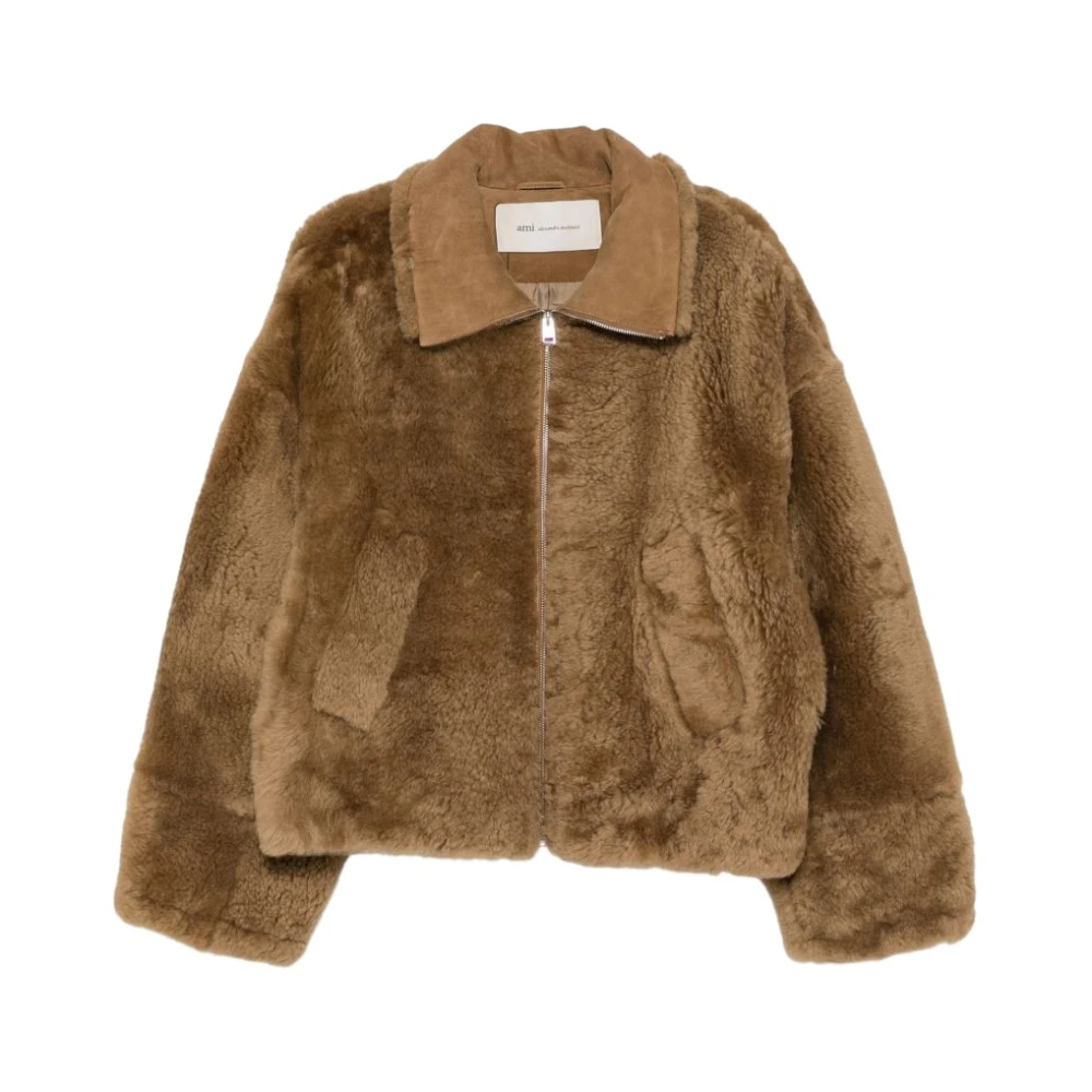 Ami Paris Donna Beige Giacche, S, New,