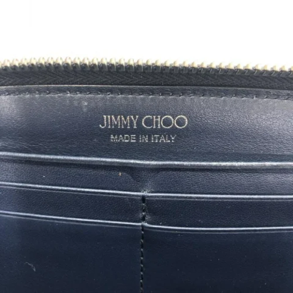 Jimmy Choo Pre-owned Leather wallets Blue Dames
