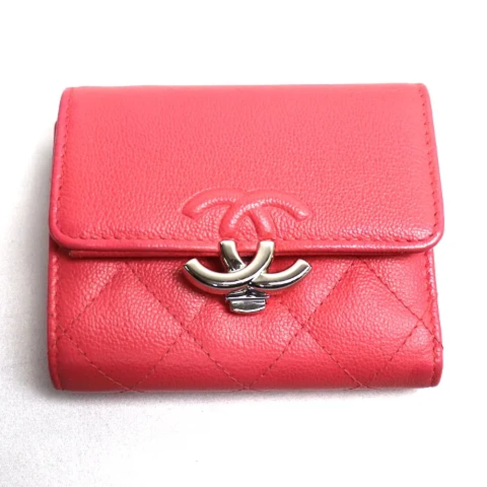 Chanel Vintage Pre-owned Leather wallets Pink Dames