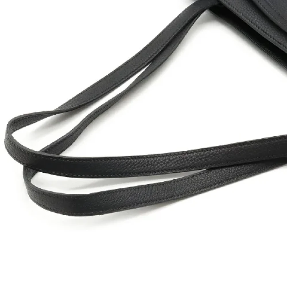 Hermès Vintage Pre-owned Leather shoulder-bags Black Dames