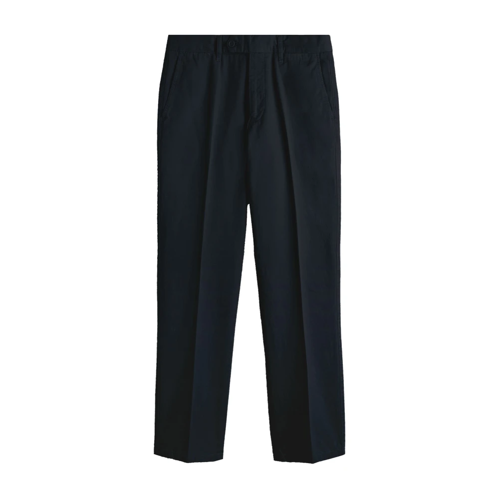 Aspesi Katoenen broek met rechte zoom Blue Heren