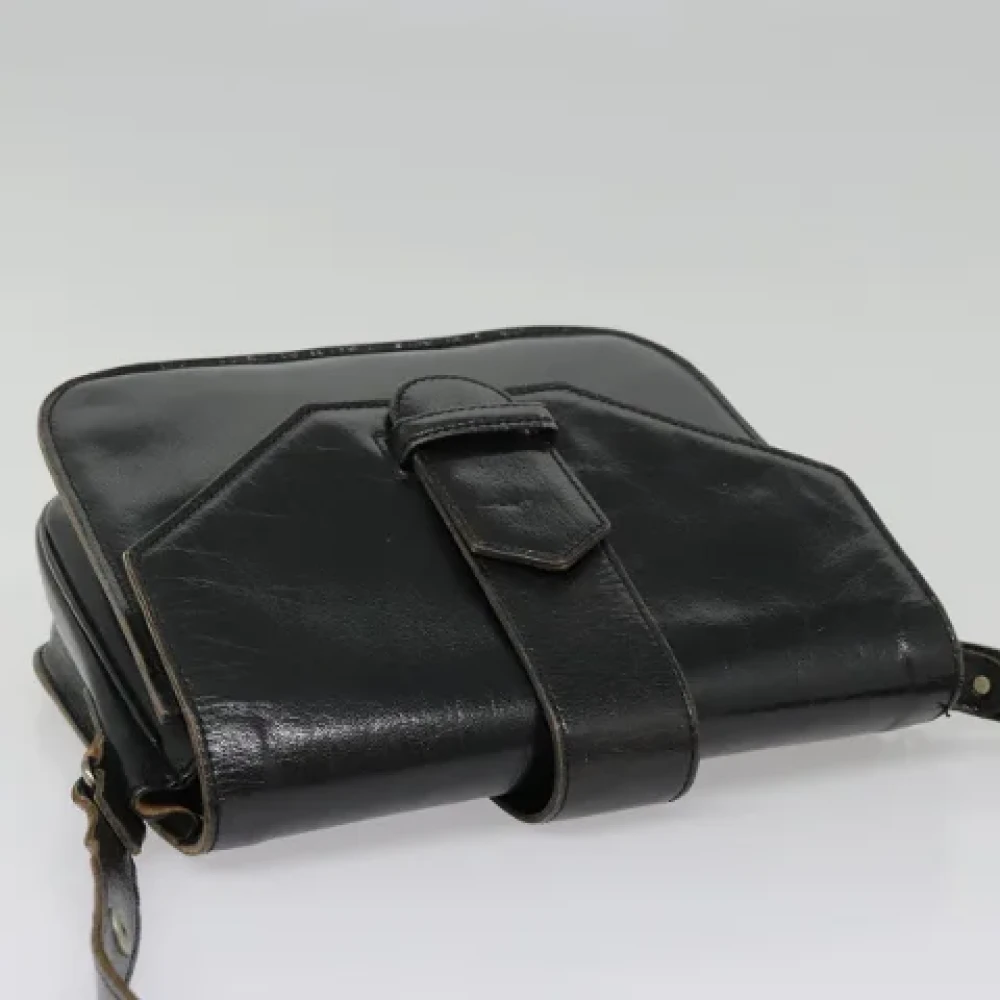 Saint Laurent Vintage Pre-owned Leather shoulder-bags Black Dames