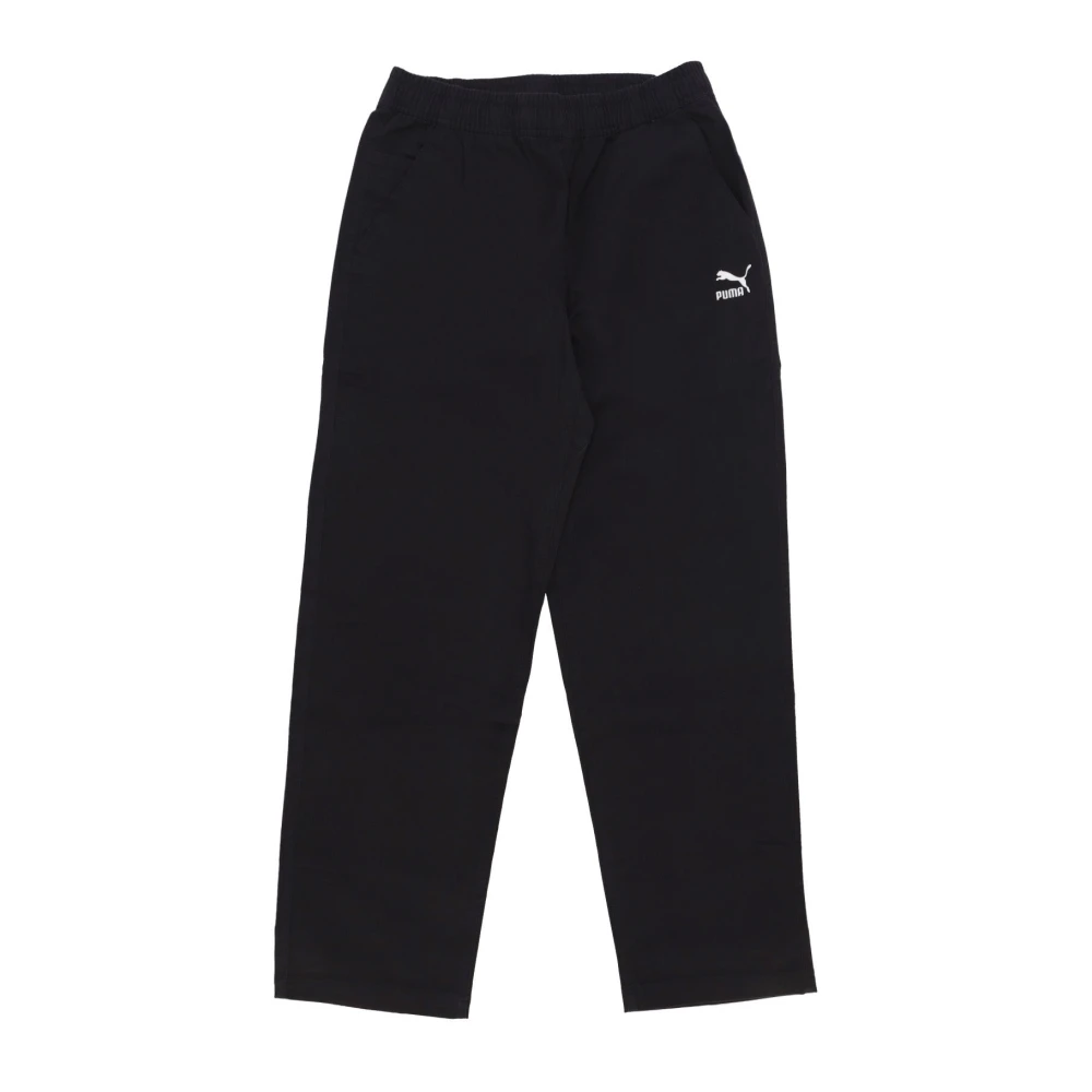 Puma Klassieke zwarte geweven herenbroek Black Heren