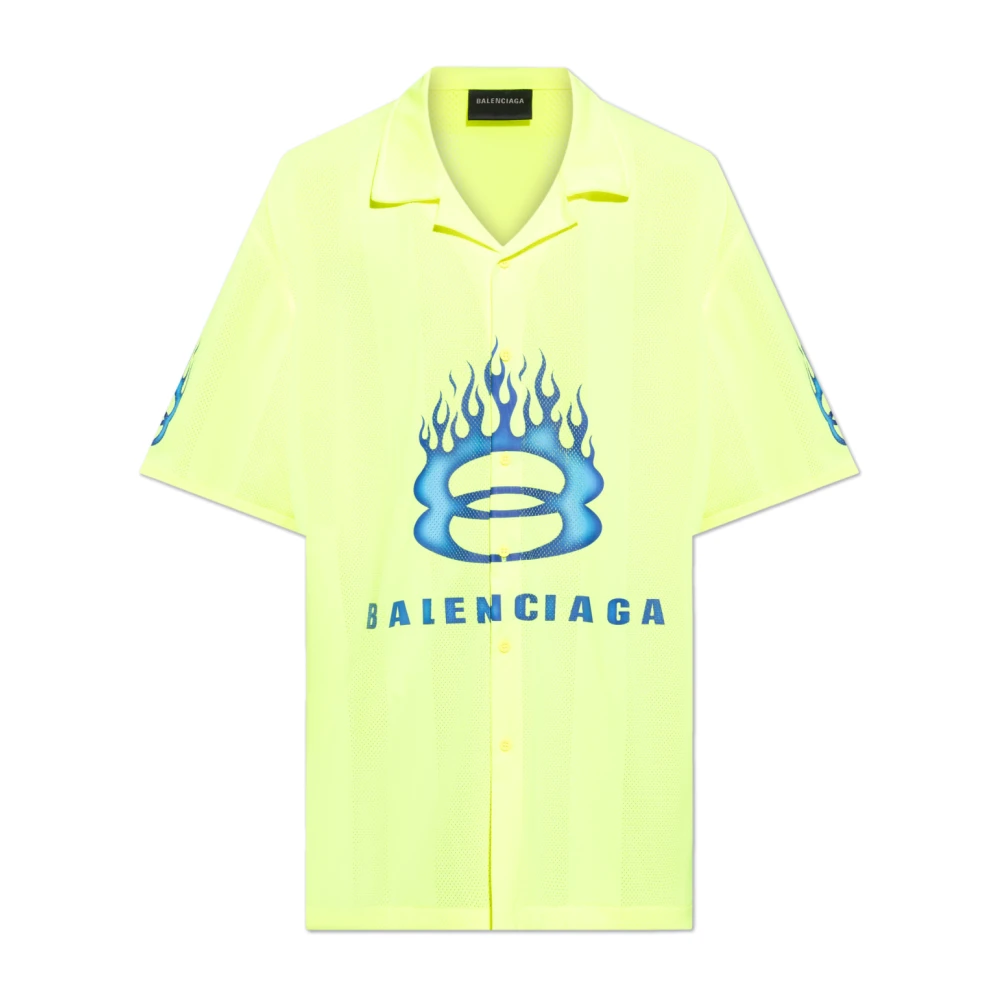 Balenciaga Kortemouwenshirt Yellow Heren