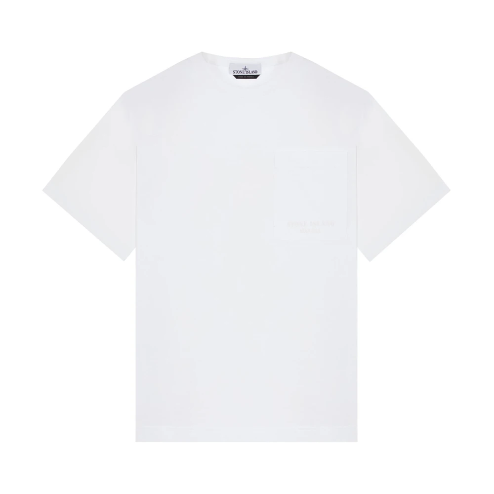 Stone Island Kortärmad T-shirt White, Herr