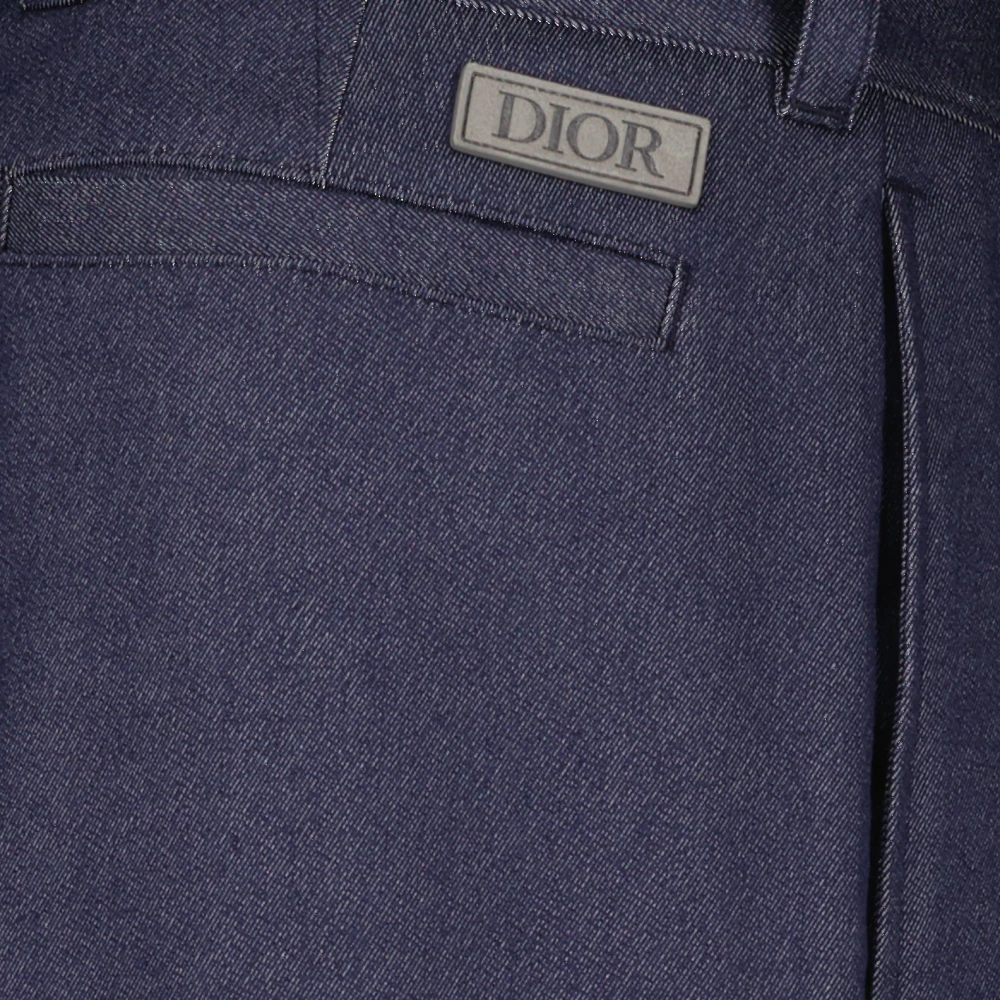 Dior Iconen Plooiende Broek Blauw Kasjmier Blue Heren