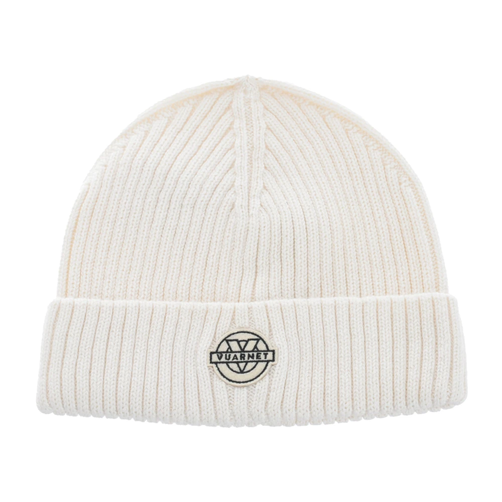 Vuarnet Men's White Knit Beanie Hat