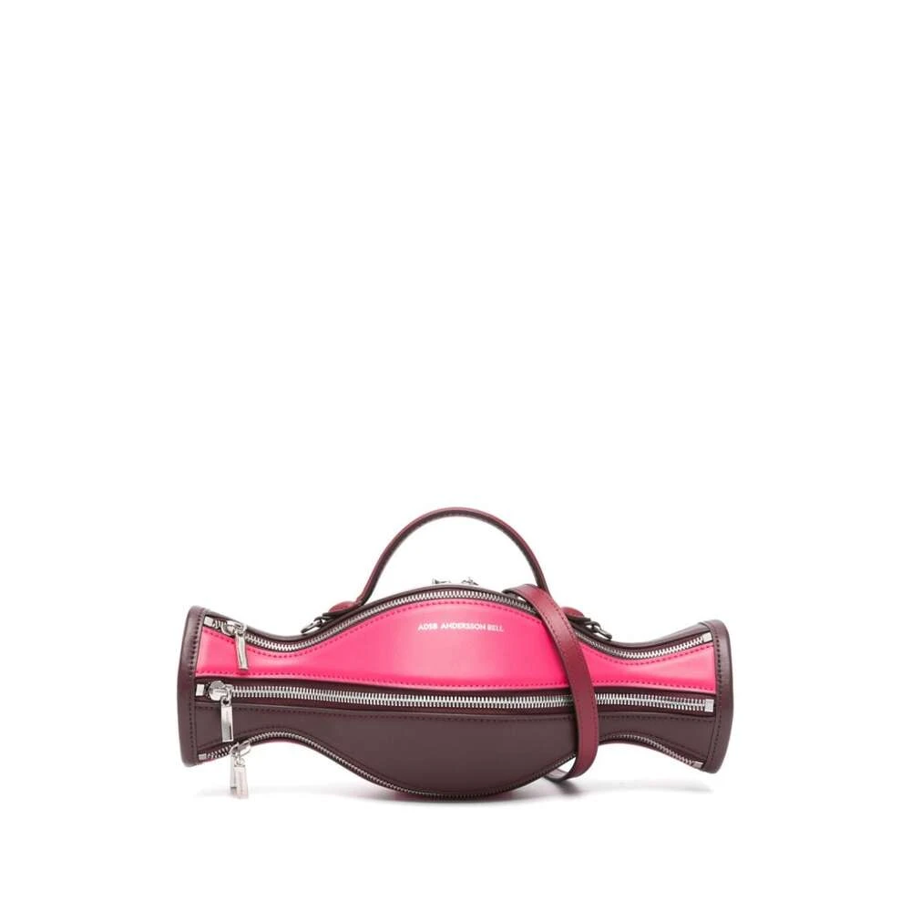 Andersson Bell Roze Bourgondische Color-Block Panelled Schoudertas Pink Dames