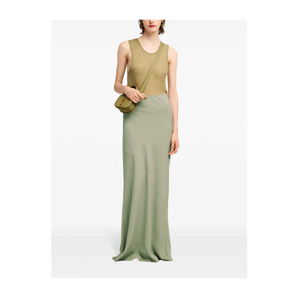 Ami Paris Maxi-rok met bias-snit Green Dames