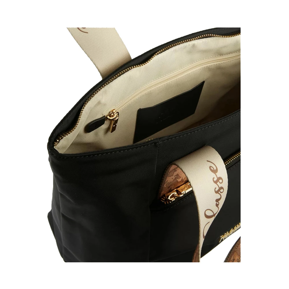 Alviero Martini 1a Classe Elegante Zwarte Shopper Tas Black Dames