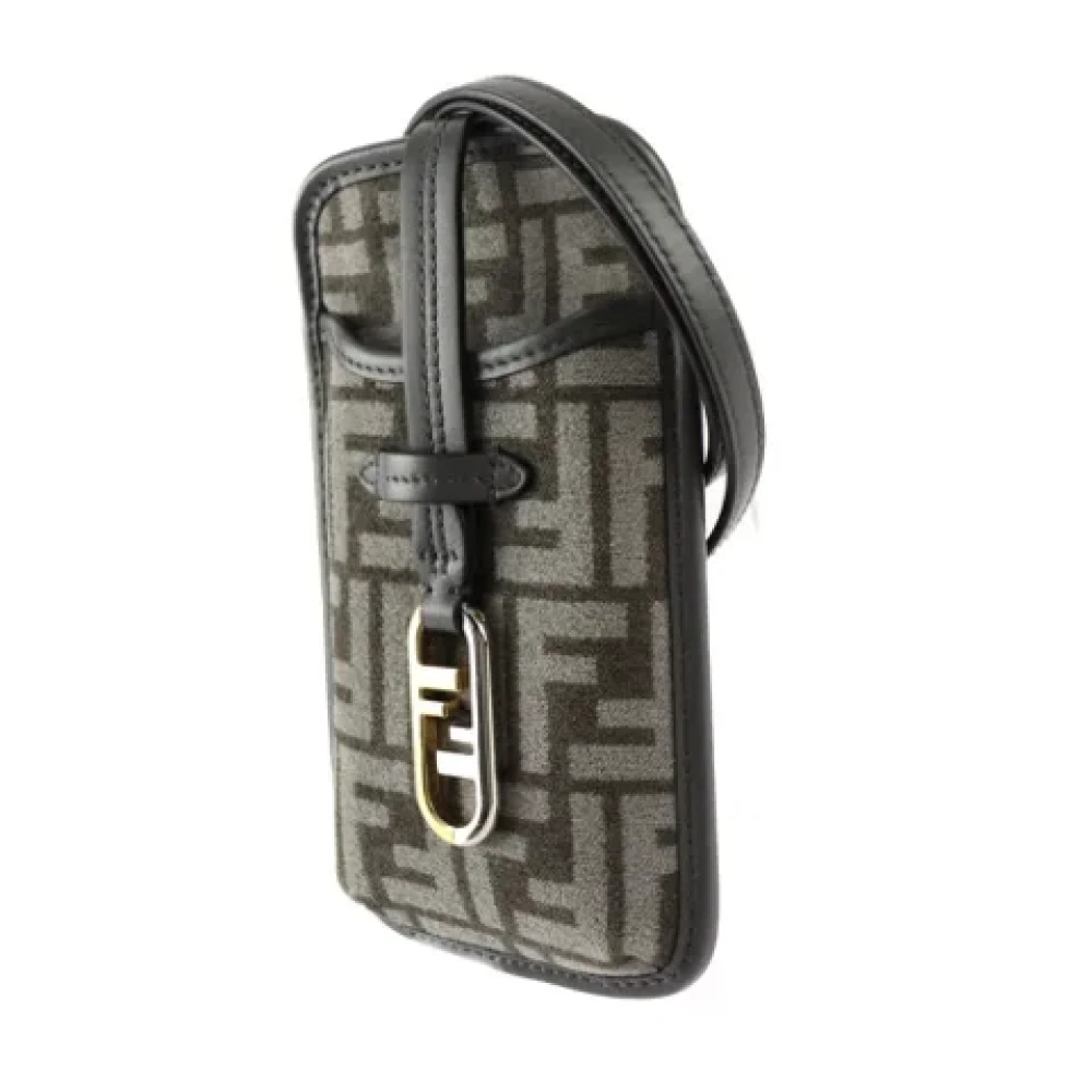 Fendi Vintage Pre-owned Cotton fendi-bags Gray Dames