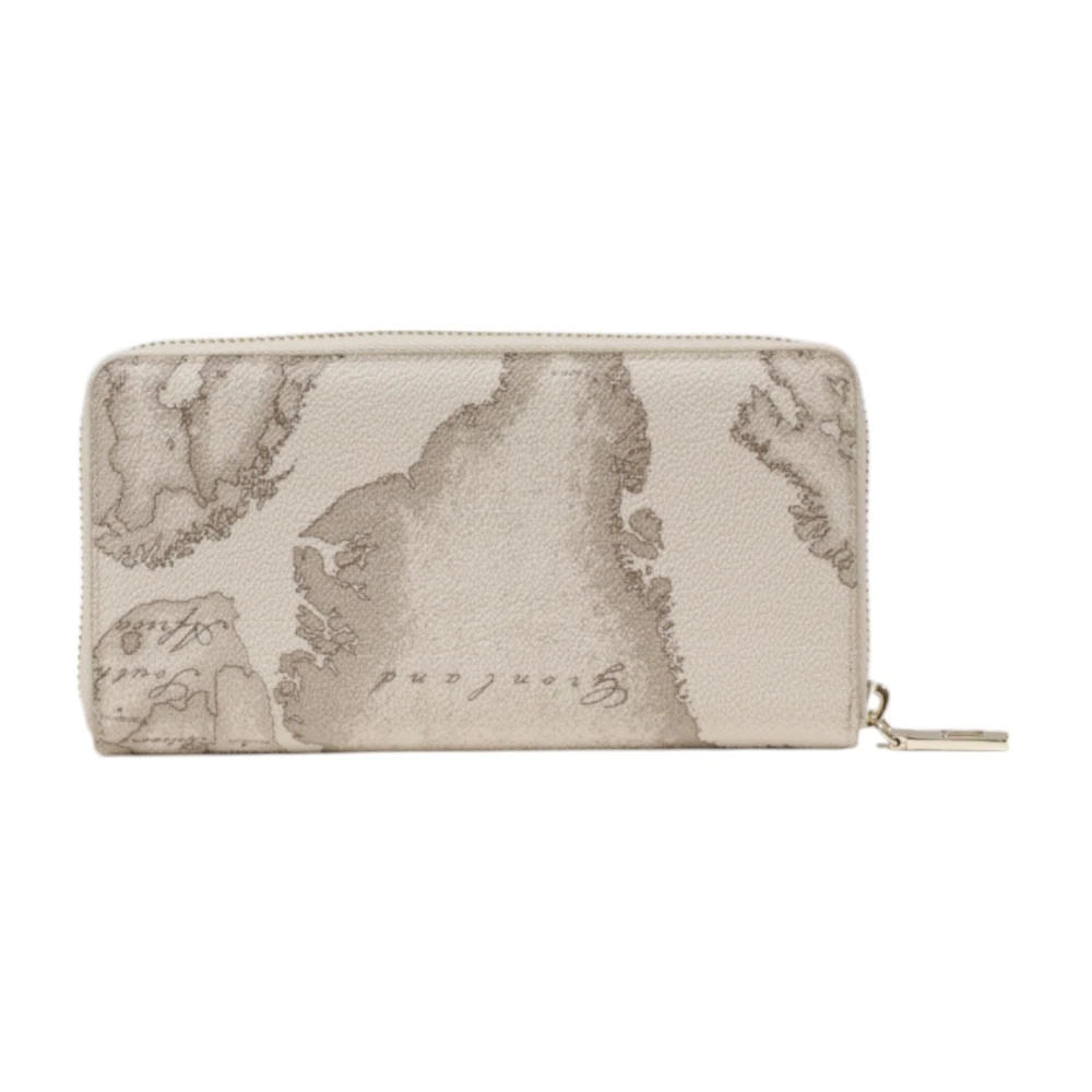 Alviero Martini 1a Classe Stijlvolle Zip-Around Leren Portemonnee Beige Dames