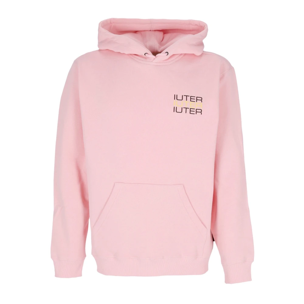 Iuter Roze Hoodie met Skull Print Pink Heren