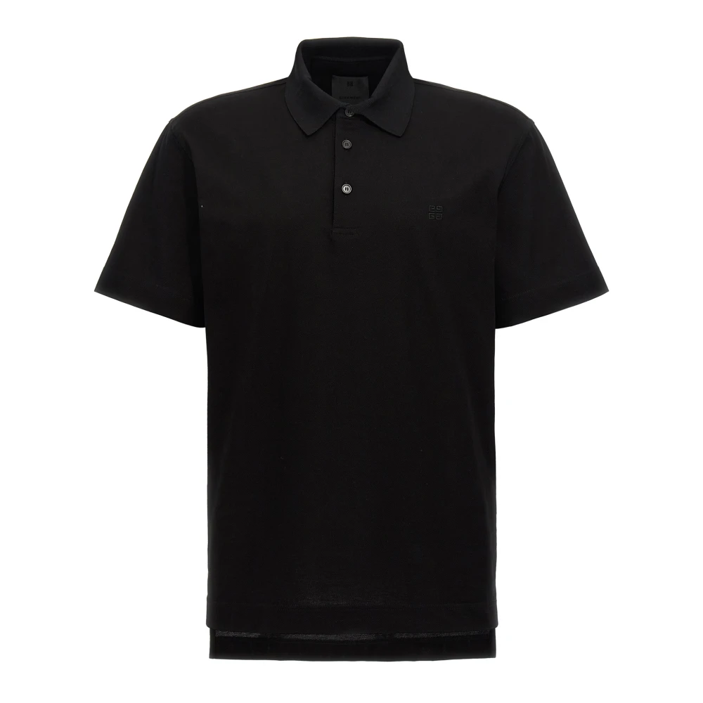 Givenchy Men's Black Polo Shirts, S, Logo Embroidery Polo Shirt