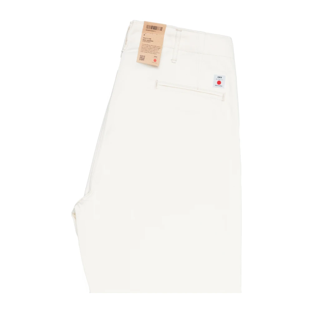Edwin Japanse Katoenen Wijde Pijp Broek White Heren