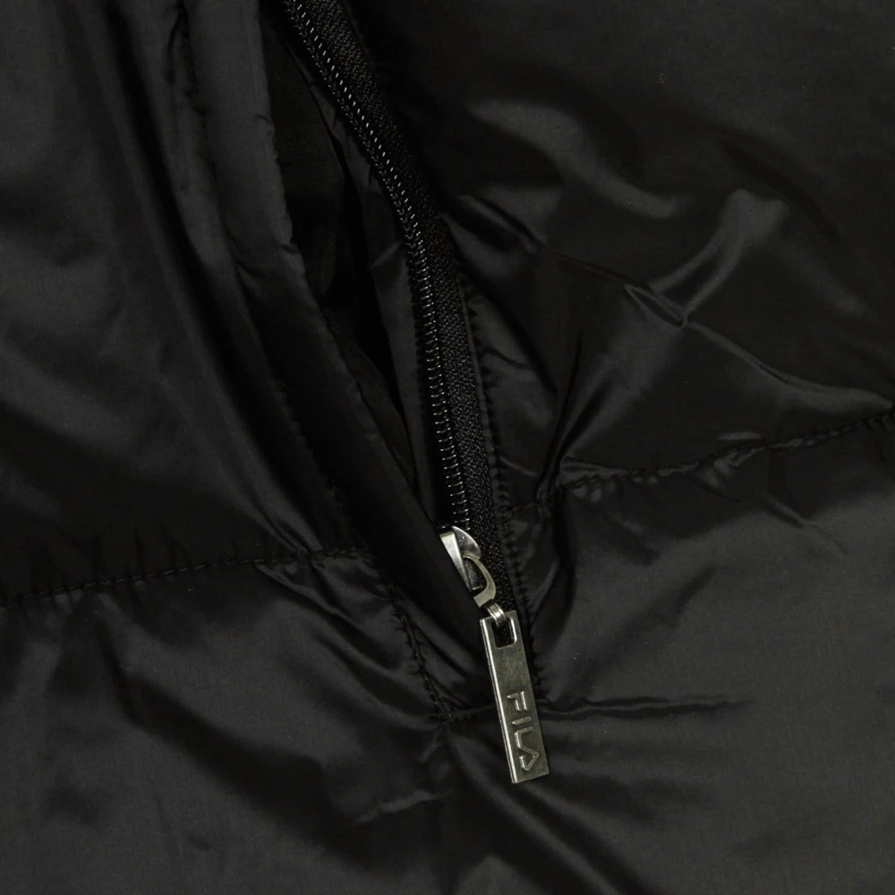 Fila Zwarte Pufferjas met Rode Accenten Black Heren