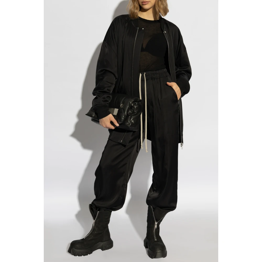 Rick Owens Geribbelde top Black Dames