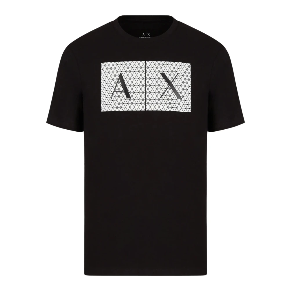 Armani Exchange Mannelijk Zwart Tops Heren, 2XL, Katoen, 8Nztck T-Shirt