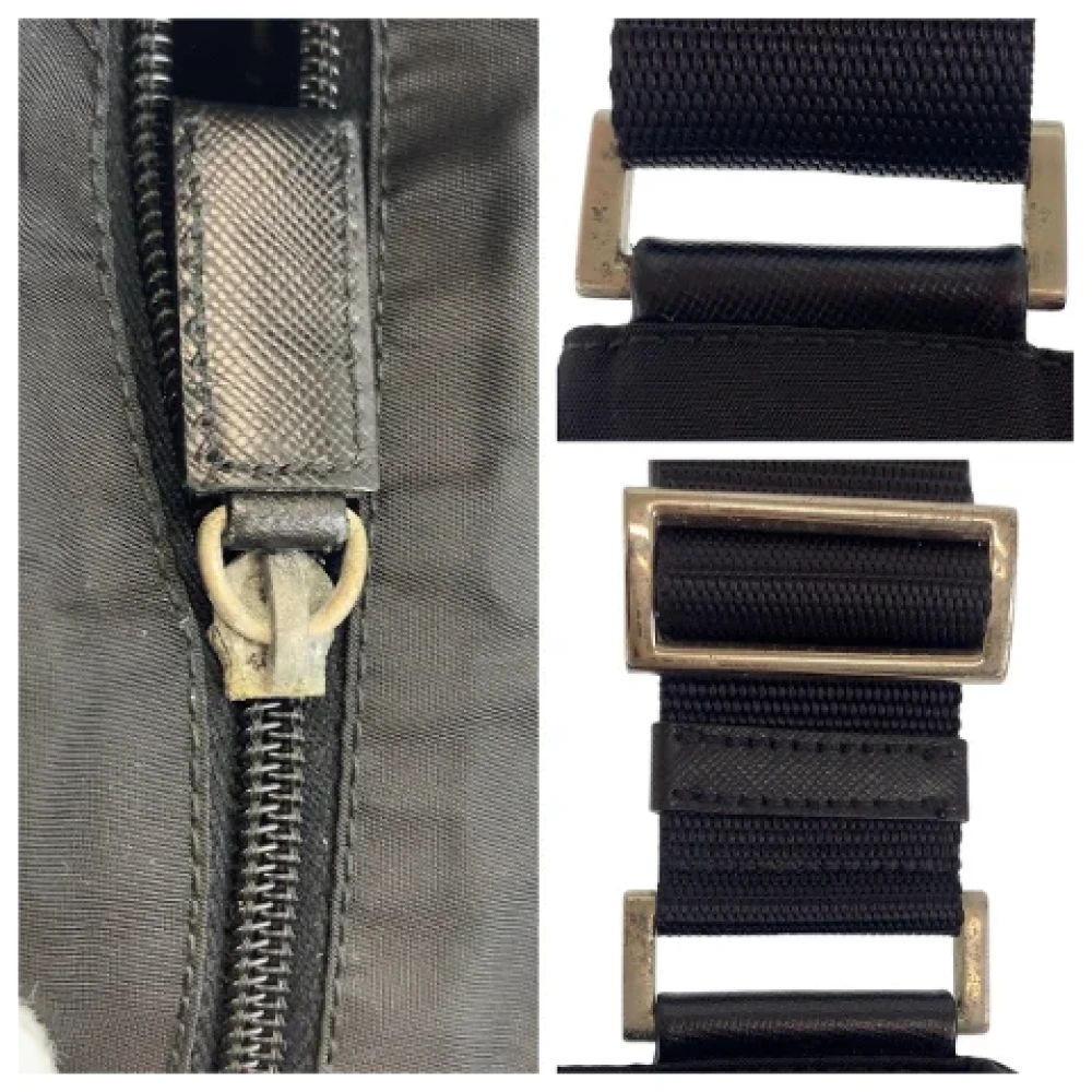 Prada Vintage Pre-owned Canvas prada-bags Black Dames